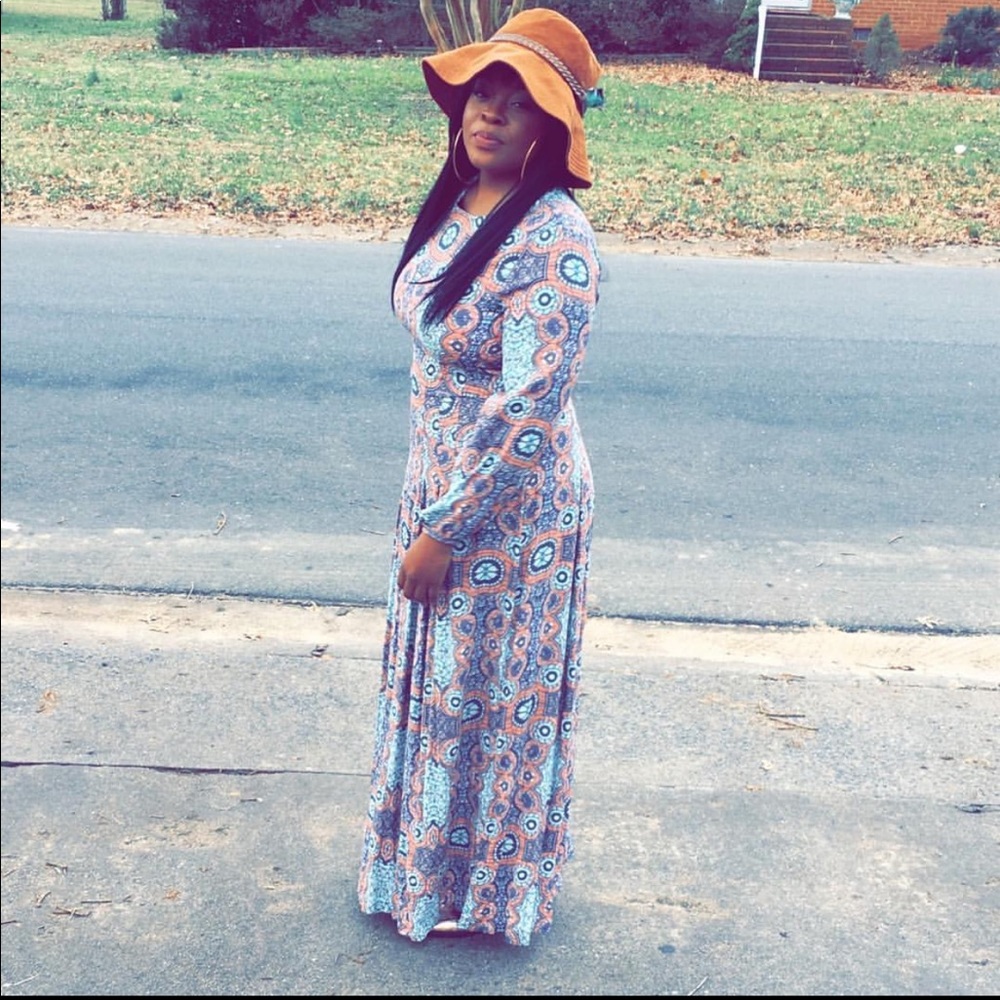 Tribal Print Maxi Dress